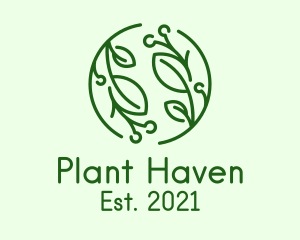 Organic Eco Plant logo design