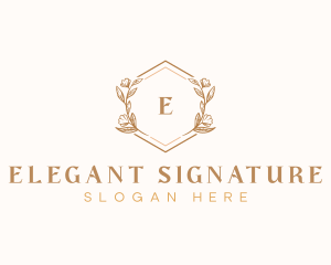 Elegant Wedding Floral logo design