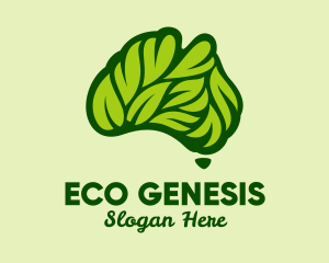 Natural Australia Eco Leaves  logo design