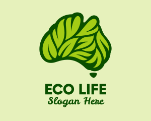 Natural Australia Eco Leaves  logo design