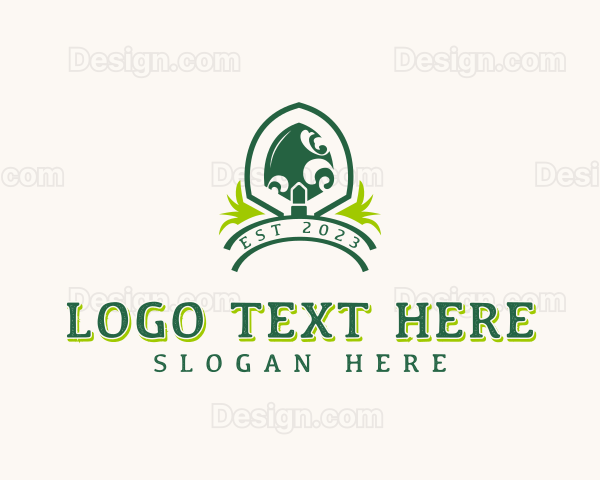 Shovel Grass Gardening Logo