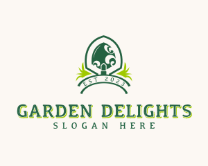 Shovel Grass Gardening logo design