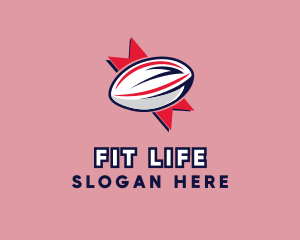 Rugby Sport League Logo