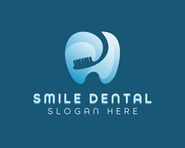 Toothbrush logo example 2