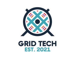 Blue Grid Fan logo design