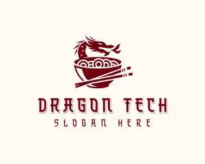 Asian Dragon Noodles logo design