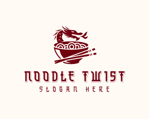 Asian Dragon Noodles logo design