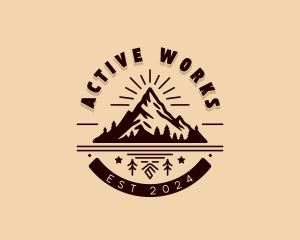 Mountain Hiking Adventure logo design