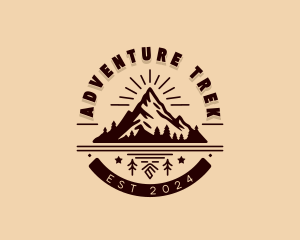 Mountain Hiking Adventure logo design