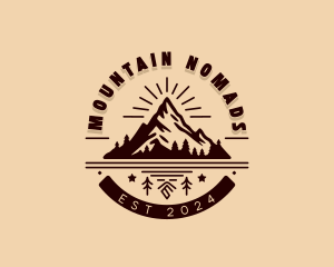 Mountain Hiking Adventure logo design