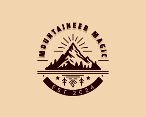 Mountain Hiking Adventure logo design