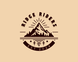 Mountain Hiking Adventure logo design