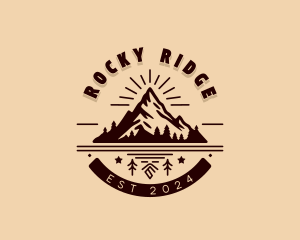 Mountain Hiking Adventure logo design