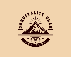 Mountain Hiking Adventure logo design