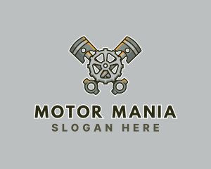 Piston Gear Mechanic logo design