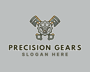 Piston Gear Mechanic logo design