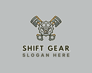 Piston Gear Mechanic logo design