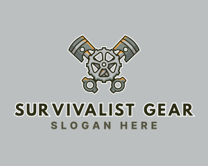 Piston Gear Mechanic logo design