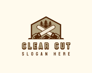 Tree Cutting Chainsaw logo design