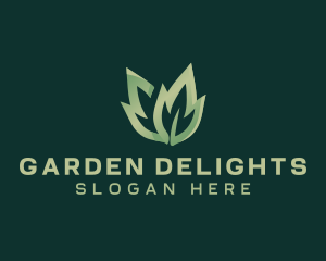 Organic Agriculture Leaves logo design