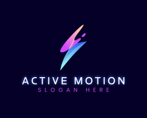 Motion Electric Lightning Bolt logo design