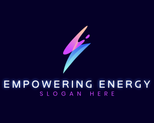 Motion Electric Lightning Bolt logo design