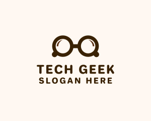 Coffee Geek Eyeglasses logo design