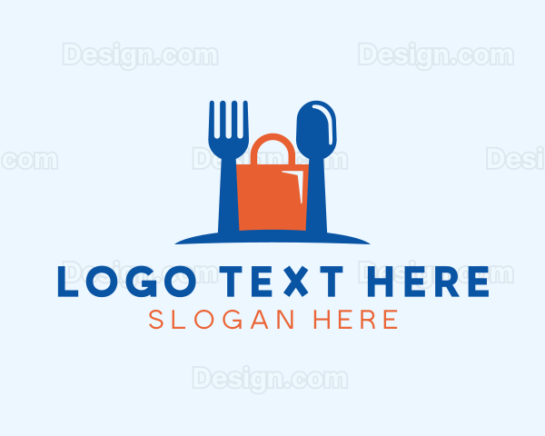 Fork Spoon Shopping Bag Logo