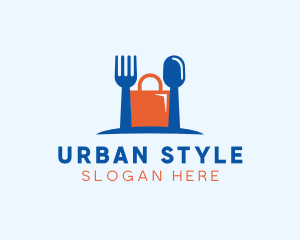 Fork Spoon Shopping Bag Logo