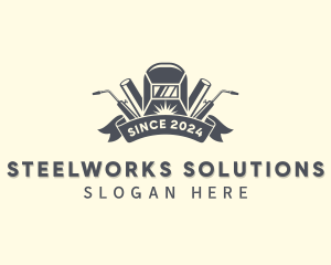 Industrial Steelworks Welder logo design