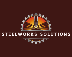 Laser Machinery Cutter logo design