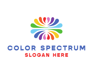 Colorful Flower Paint logo design