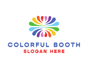 Colorful Flower Paint logo design