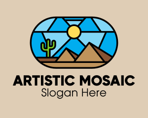 Desert Cactus Landscape Mosaic  logo