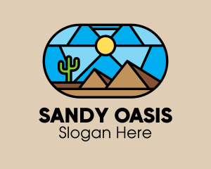 Desert Cactus Landscape Mosaic  logo