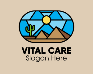 Desert Cactus Landscape Mosaic  logo