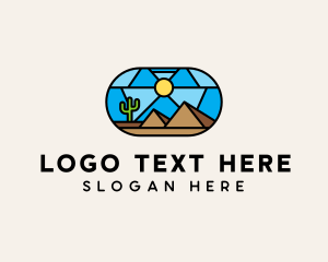 Desert Cactus Landscape Mosaic  logo