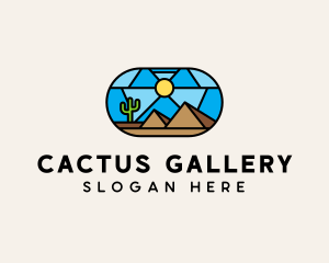 Desert Cactus Landscape Mosaic  logo