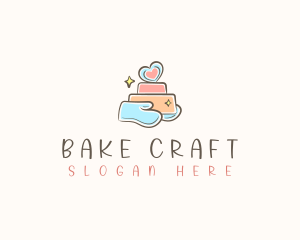 Cake Baking Mittens  logo design