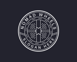 Hipster Auto Wheel logo design