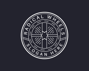 Hipster Auto Wheel logo design