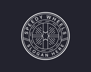 Hipster Auto Wheel logo design