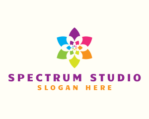 Colorful Star Flower logo