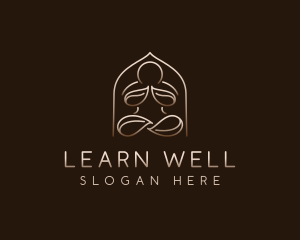 Leaf Meditation Wellness logo design