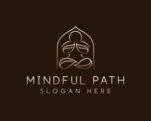 Leaf Meditation Wellness logo design