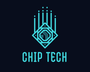 Blue Microchip Technology logo design