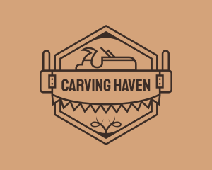 Woodworker Carpentry Saw logo design