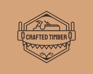 Woodworker Carpentry Saw logo design