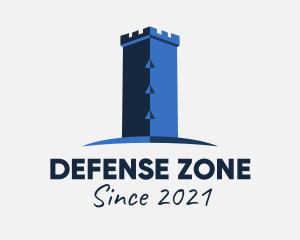 Blue Castle Tower  logo design