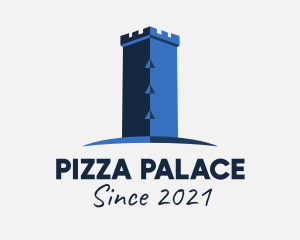 Blue Castle Tower  logo design